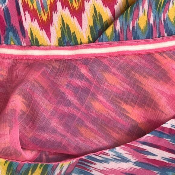 Umgee One Sleeve / Sleeveless Zig Zag Print‎ Dress Size Medium - Picture 6 of 9